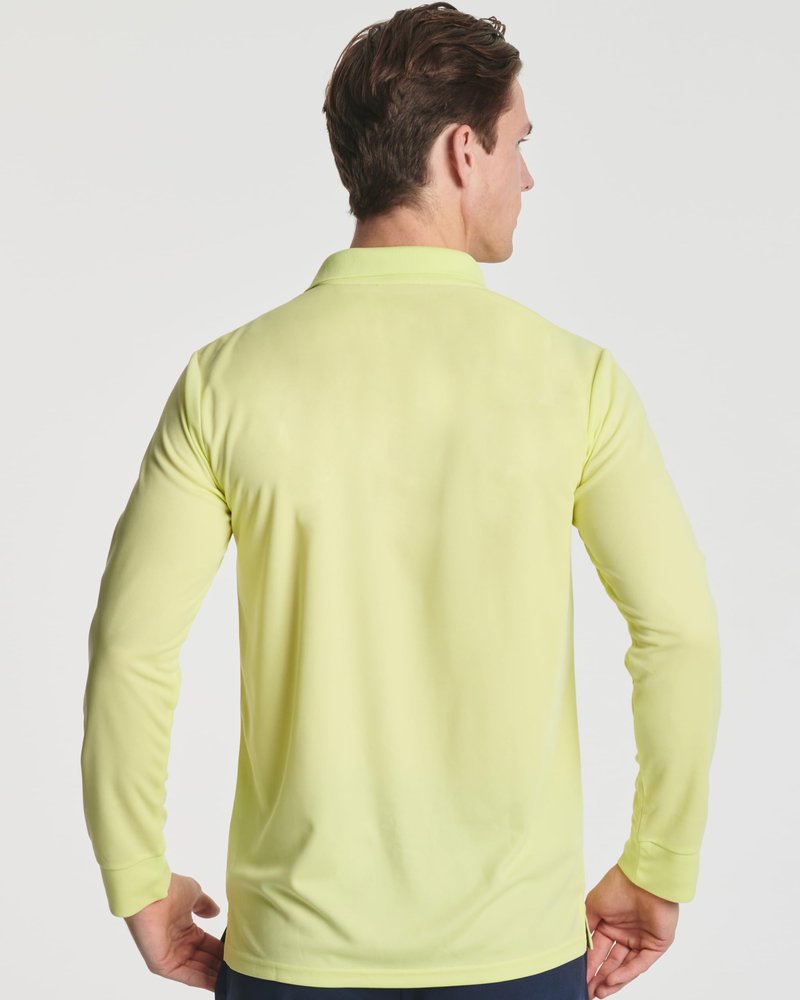 Real Essentials 3 Pack Men's Dry Fit Long-Sleeve Active Polo Shirt Casual Performance Golf Set 5, M