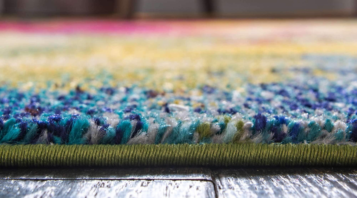 Unique Loom Estrella Collection Colorful, Abstract, Watercolor, Modern, Eclectic Area Rug (3' 3 x 5' 3 Rectangular, Multi/Beige)