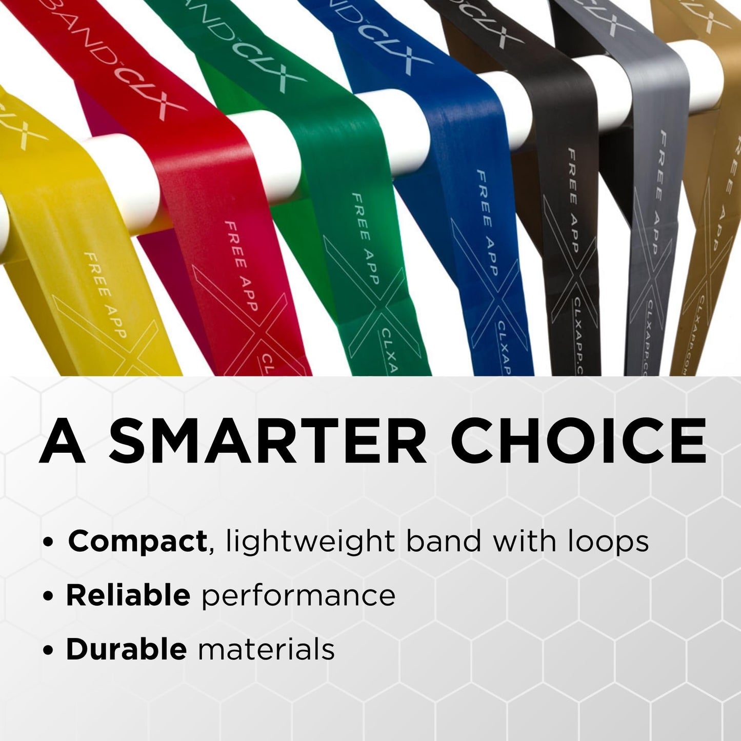 THERABAND CLX Resistance Band with Loops, 5-Foot Band, Yellow, Light, Non-Latex, Elastic Band for Exercise, Mobility & Rehab, Stretching, Home Workouts, Color-Coded for Easy Resistance Levels