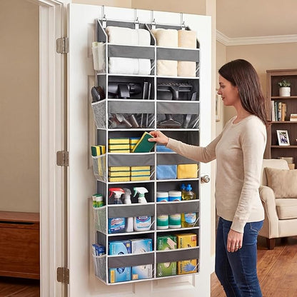 2 Pack Over the Door Organizer 5 Tiers, Extra Large Behind Door Storage of 10