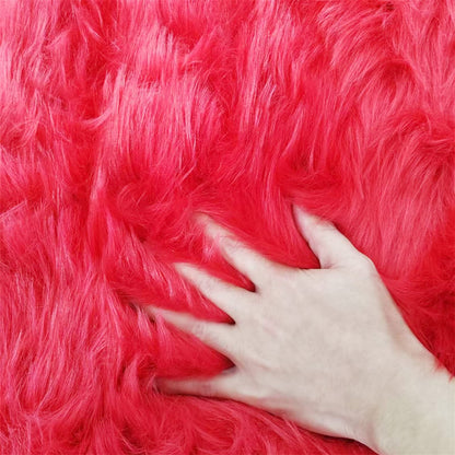 YRXRUS Valentines Heart Rug, Red Heart Shaped Rug, Fluffy Faux Fur Rugs, Shag Mats for Bedroom Living Room, Love Coquette Room Decor 2x3 Ft
