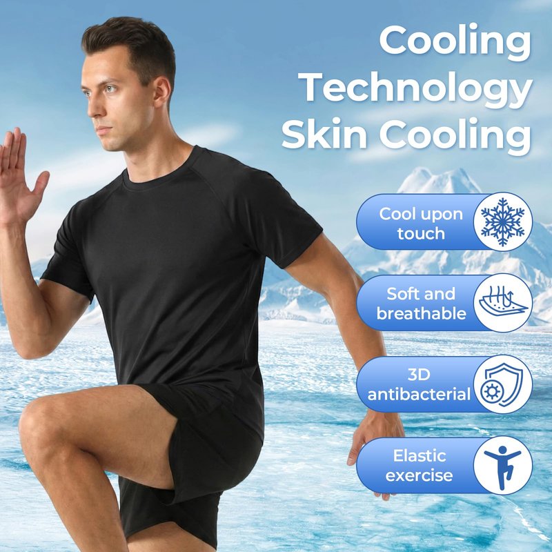 HYCOPROT Men’s Quick Dry Workout T Shirts Moisture Wicking Short Sleeve Athletic Loose Fit Undershirts Lightweight Breathable Activewear Tee Tops Fitness Clothing for Running Training Hiking Casual