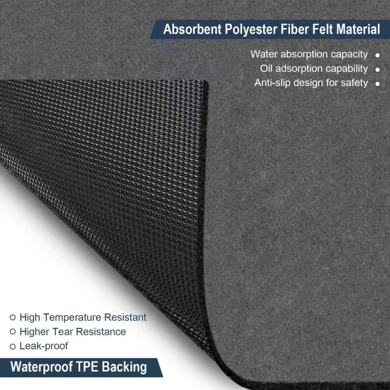 Garage Floor Mats for Small Vehicle,7'4''X8'4''Oil Spill Garage Mat for Under Car/Golf Carts/ATV/Motorcycle,Absorbent Waterproof Non-Slip Backing,Reusable Washable Mat Protect Floor Surface Clean