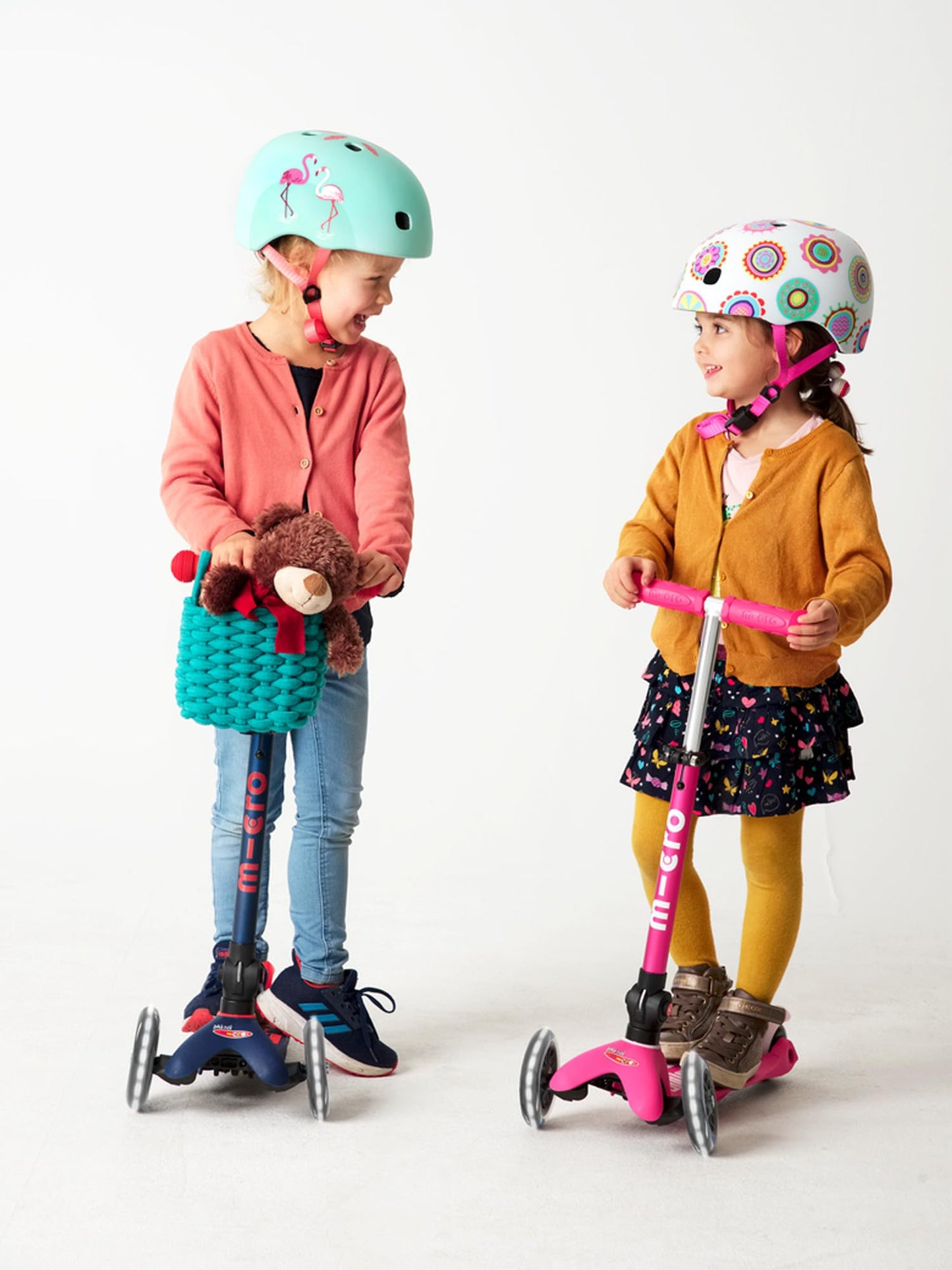 Micro Kickboard | Mini Foldable LED Kids Scooter for Ages 2-5 | Children up to 110 lbs | 3 Wheel Lean-to-Steer | Adjustable T Bar | Smooth Ride, Motion-Activated PU LED Wheels | Swiss Design