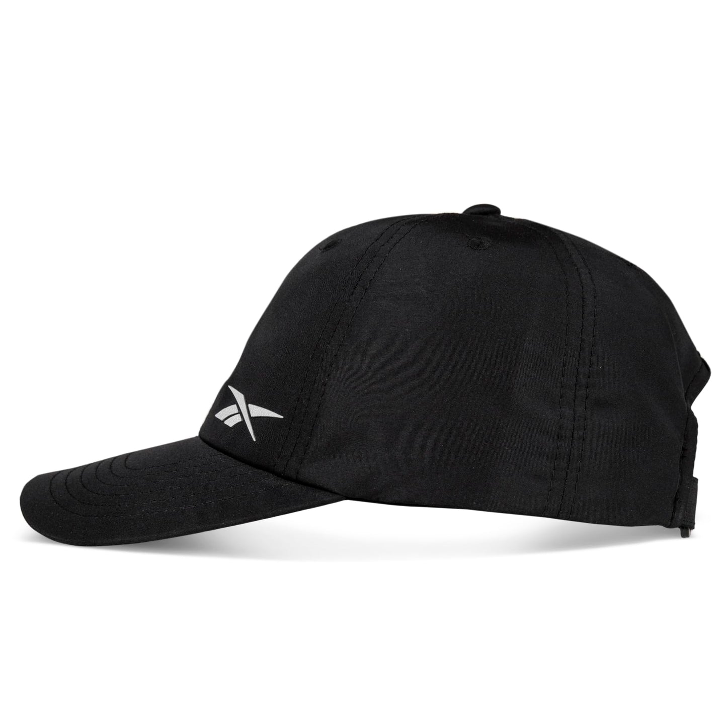Reebok Running Flow Hat | Mens | Womens | Lightweight | Performance | Adjustable | Reflective | Low Profile Design | Athletic Training - Black
