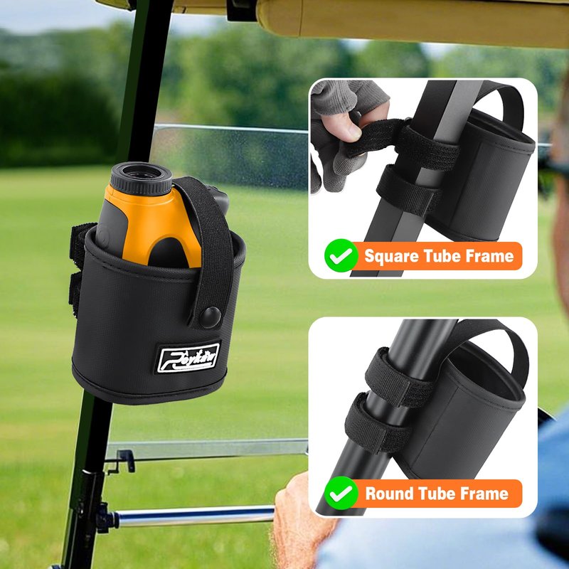 Roykaw Golf Range Finder Pouch Holder, No Nailed Required Range Finder Mount for All Major Rangefinder, Golf Carts & Push Carts, Ideal for Small Items