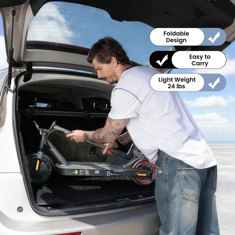 WAWSCOTE Electric Scooters - Electric Scooter for Adults, 500W Peak Motor, 18 Max MPH, 21 Miles Range, APP Control, Lightweight Foldable E-Scooter