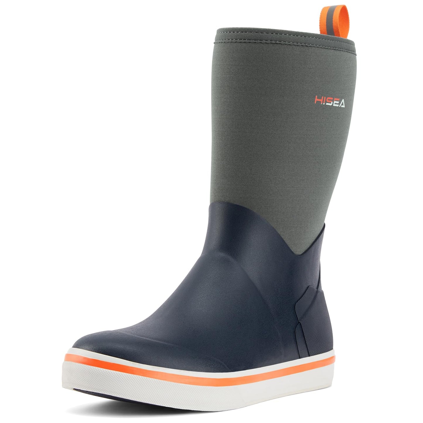 HISEA Men's Rubber Rain Boots Waterproof Garden Fishing Outdoor Deck Boots