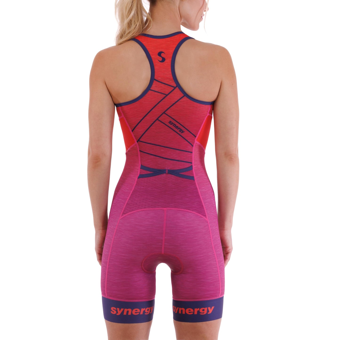Synergy Women's Pro Sleeveless Racerback Trisuit (Fuchsia Pink, Large)