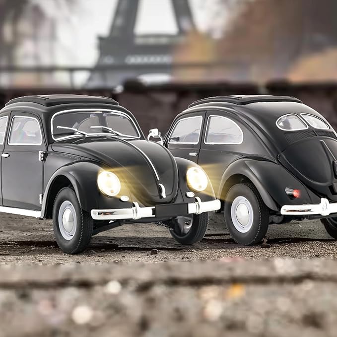 Remote Control Car 1:16 Scale Classic Beetle Model Toys Car for Adults 2.4GHz 4CH RC Car Rear Wheel Drive with LED Ligjhts and Rechargeable Battery