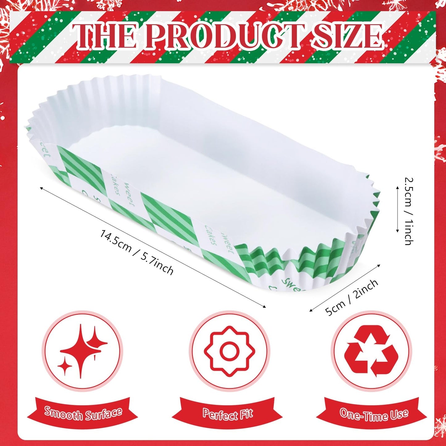 Yinkin 300 Pcs Paper Hot Dog Trays Valentine's Day 6 Inch Food Trays Concession Stand Supplies Disposable Hot Dog Holder Paper Hotdog Boats Rectangular Liners for Christmas Party(Green Red,Checkered)