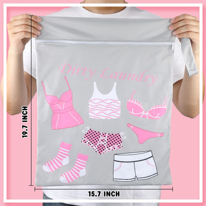 Shappy 2 Pcs Large Travel Laundry Bag Washable Waterproof Wet Dry Large Dirty Clothes Bag Bathing Workout(Dress Style)