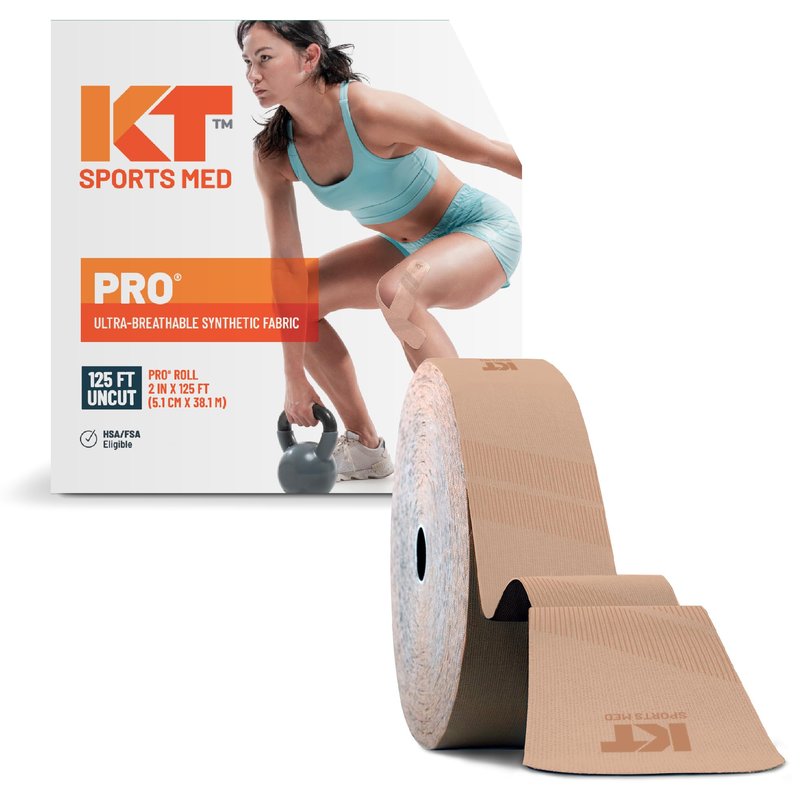 KT Tape, Sports Med, PRO 125 ft, Uncut, Stealth Beige