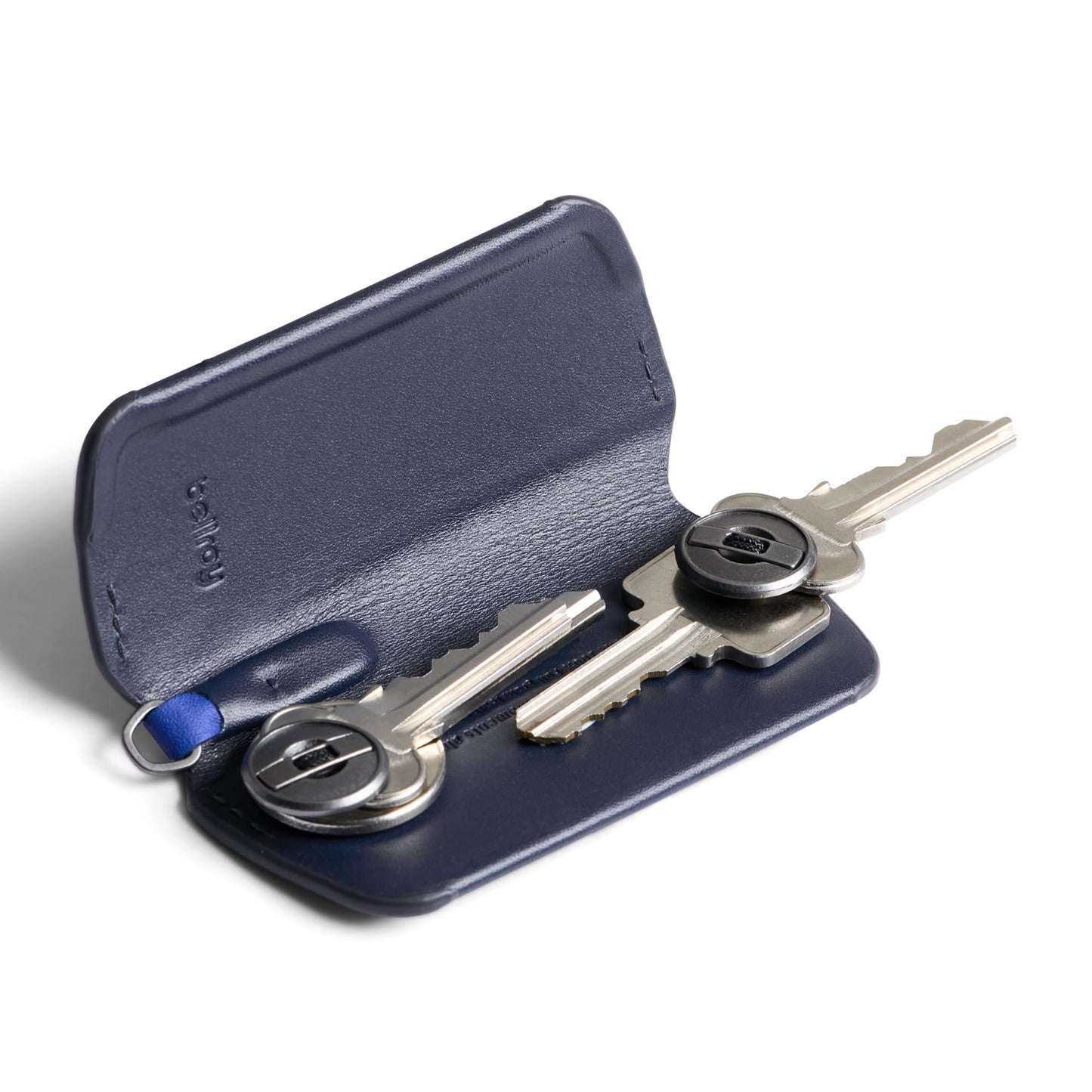 Bellroy Key Cover Plus – Third Edition (Leather Key Holder, Holds 4 – 8 Keys) - Navy