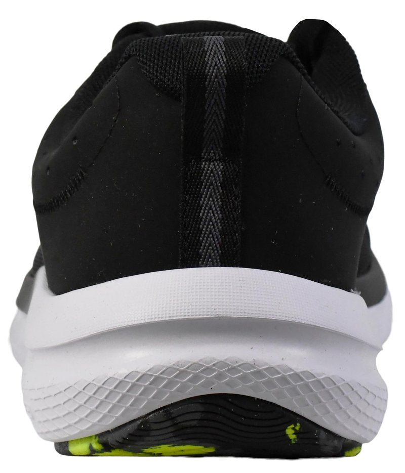 Under Armour Men's Charged Assert 10 Shoes, (004) Black/Black/High Vis Yellow, 11 X-Wide