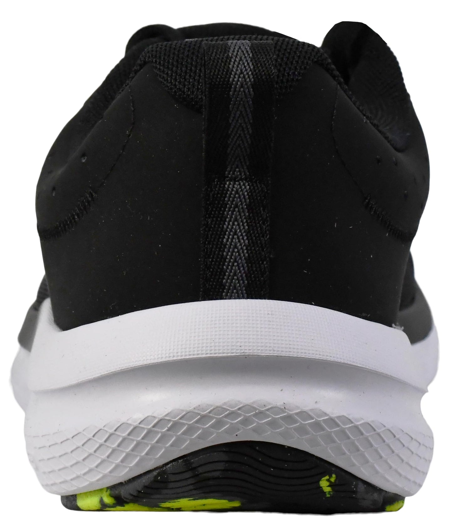 Under Armour Men's Charged Assert 10 Shoes, (004) Black/Black/High Vis Yellow, 9 X-Wide