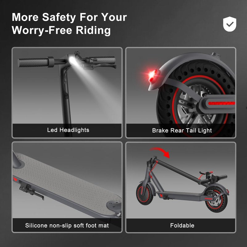 Electric Scooter for Adults - 500W Power, 18MPH Speed, 12-18 Miles Range | Foldable, Dual Braking, Smart APP, 264 lbs Capacity