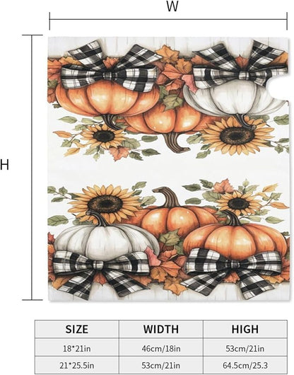 Mailbox Covers Pumpkin Sunflower Fall Thanksgiving Pumpkin Sunflower Fall Thanksgiving Magnetic Letter Post Box Cover Standard Size 25.5 x 21 Inch Garden Yard Home Decorative