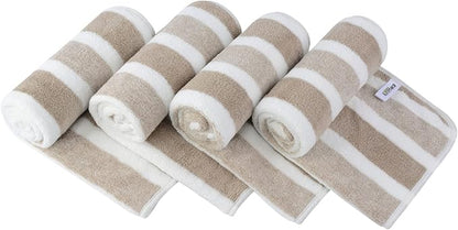 KinHwa Microfiber Hand Towels for Bathroom Soft and Absorbent Face Towels Brown