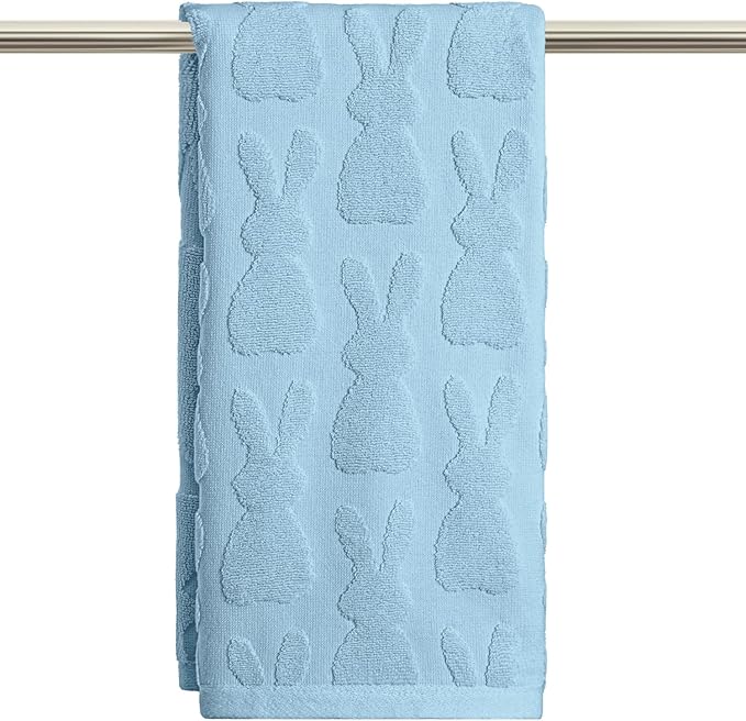 Artoid Mode 1 Pc Light Blue 3D Rabbit Jacquard Easter Hand Towels