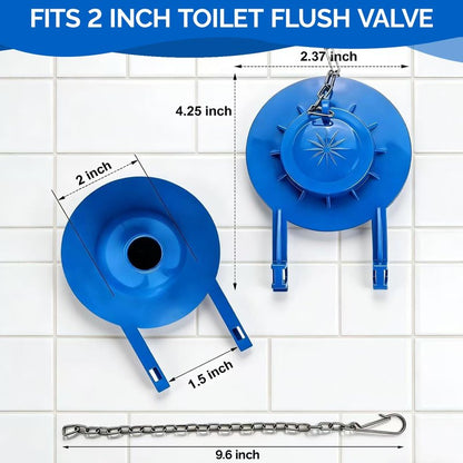 Toilet Flapper Replacement Kit - 2PCS American Standard Toilet Flapper 2 Inch, Universal Flapper for Toilet Tank, Toilet Stopper Flapper with Steel Chain Fits Kohler, Toto, Water-Saving Easy Install