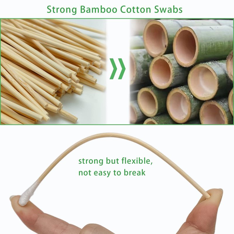 500Ct 6'' Lint Free Long Cotton Swabs - Pure Cotton Tips Gun Cleaning Swabs with Durable Stem, Also fit Makeup, Pet Care, Electronic, Household- Case Package