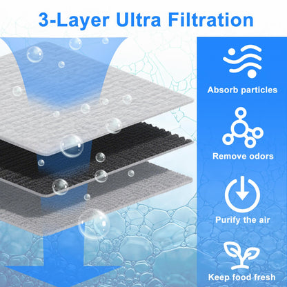 6 PACK Refrigerator Air Filter Replacement for Paultra2, Compatible with Frigidaire Pureair Ultra 2, Pure Air Ultra 2, Pureair Ultra II, Electrolux 242047805, 5303918847, EAP12364179