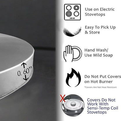 Autumn Pumpkin Electric Stove Burner Covers，4 Pcs Thanksgiving Decor Round Stove Burner Cover，8 Inches and 10 Inches，Gas Stove Burner Cover,Metal Cooktop Fall Decorative Home Decor,Kitchen Decor