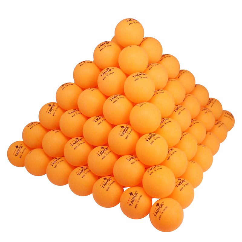 TADICK Quality 140 Pack Practice New Material Ping Pong Balls, 3-Star Training Table Tennis Balls, Bulk Pong Balls (Orange)
