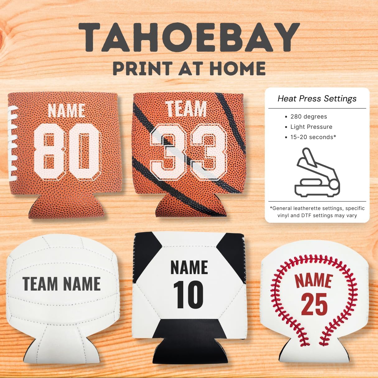 TahoeBay Football Can Coolers (12-Pack) Party Decorations Sports Themed Team Accessories Favors College Ball Game Decor Bulk Beer Insulating Sleeves Soda Gift Beverage Blanks for Vinyl Neoprene