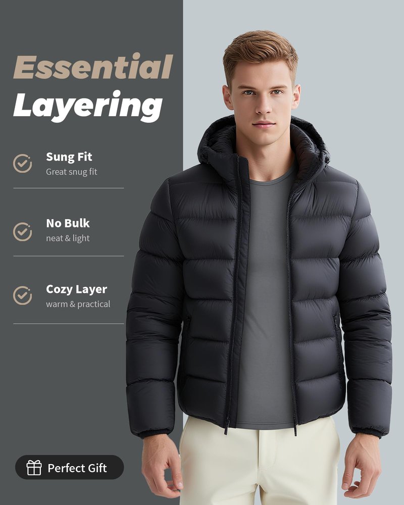 WEERTI Thermal Underwear for Men Long Johns with Fleece Lined Base Layer Men Cold Weather Top Bottom-Grey M