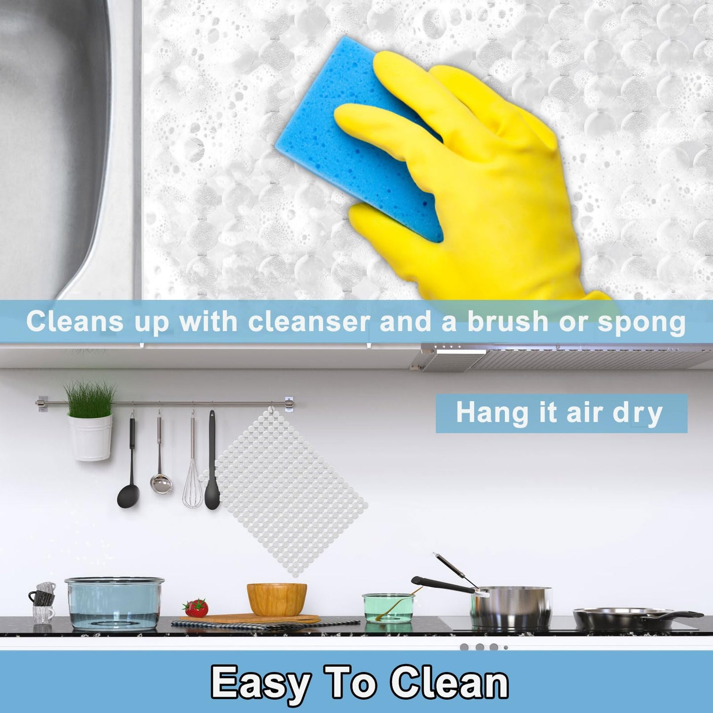 Kitchen Sink Mat for Stainless Steel/Ceramic Sinks,2 Pack Sink Protectors for Kitchen Sink with Scissors, Fast Draining,Easy to Clean,DIY Cut,15.7 X 11.8 Inch(Transparent)
