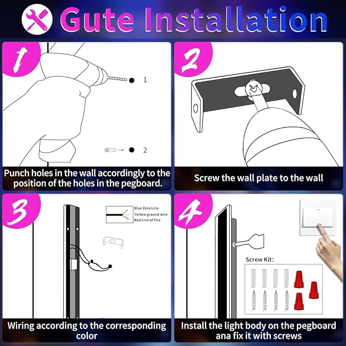 2 Pack Outdoor RGB Wall Sconce, 23.6inch Modern LED Light Fixture, IP65 Waterproof, 10 Colors, 5 Modes, Dimmable with Remote Control, Long Linear Wall Mount Lighting for Garden, Patio, Fence