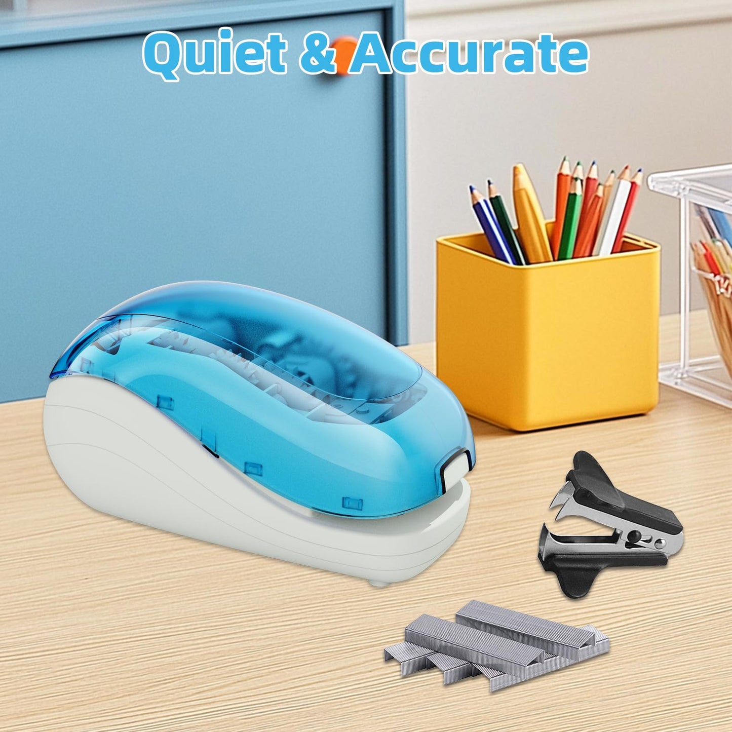 Craftinova Electric Stapler,Including 2000 Staples and 1 Staple Remover, Suitable for Palm Size and high Comfort，25 Sheet Capacity, AC Adapter or Battery Powered，Battery not Included