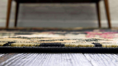 Unique Loom Barnyard Collection Area Rug - Farm (3' 3" x 5' 3" Oval, Black/ Cream)