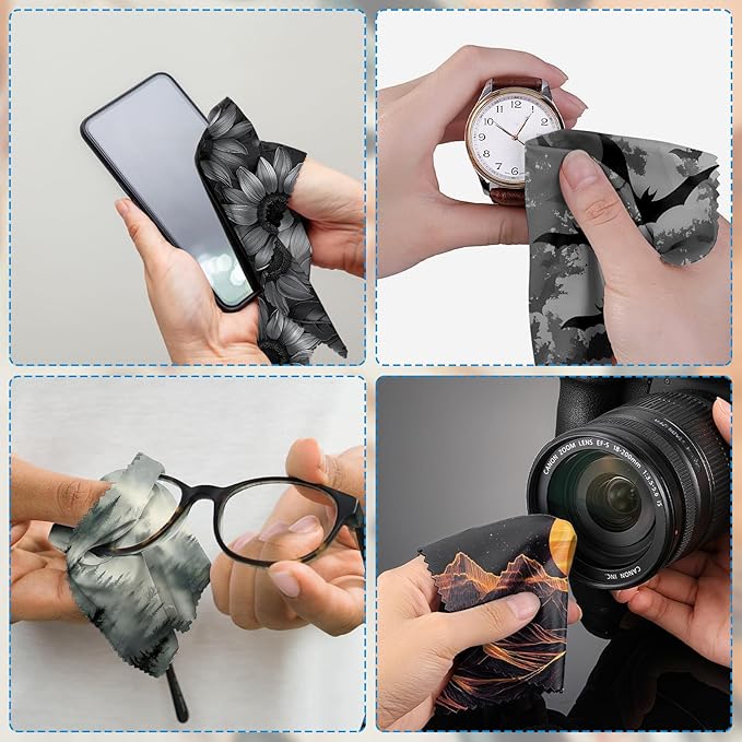 6 PCS Glasses Cleaning Cloth Eyeglass Lens Cleaning Cloth Eyeglasses Wipes