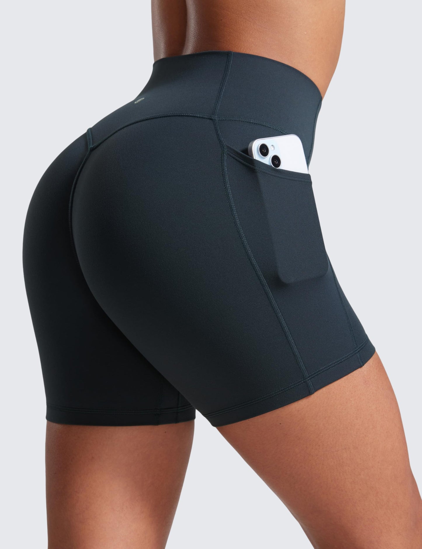 CRZ YOGA Secretsculpt Biker Shorts Pockets 5'' True Navy Medium