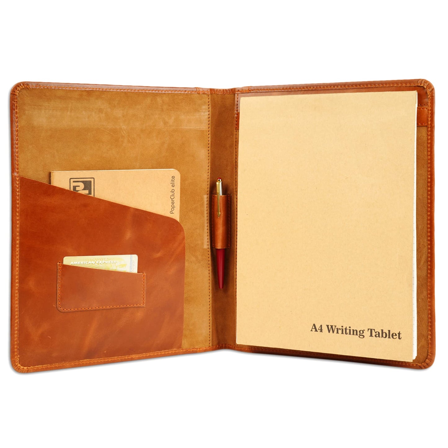 CestAntiQ, Heavy Duty Buffalo Leather Legal Pad Portfolio | Handmade Executive Notebook Binder Portfolio | Professional Padfolio Organizer | Business Gift for Men and Women : Brown