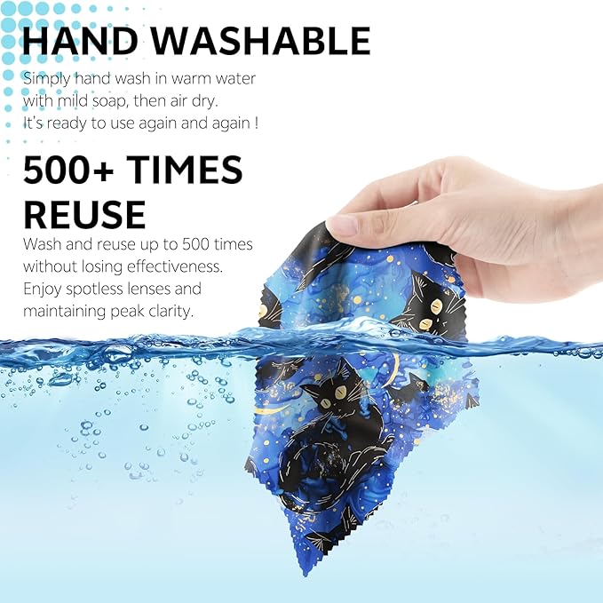 6 PCS Glasses Cleaning Cloth Eyeglass Lens Cleaning Cloth Eyeglasses Wipes