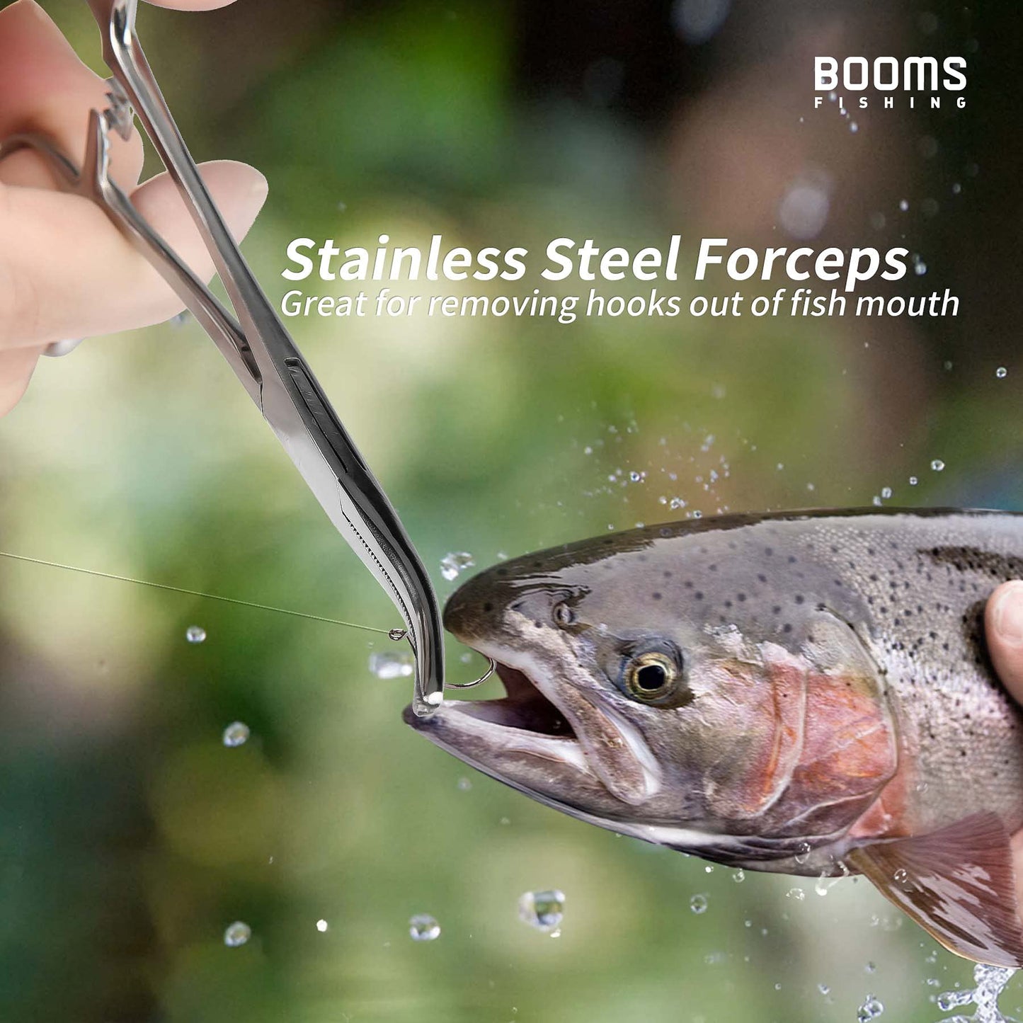 Booms Fishing FF2 4 in 1 Fly Fishing Gear Combo: Forceps, Nipper, Leader Straightener, Zinger Retractor