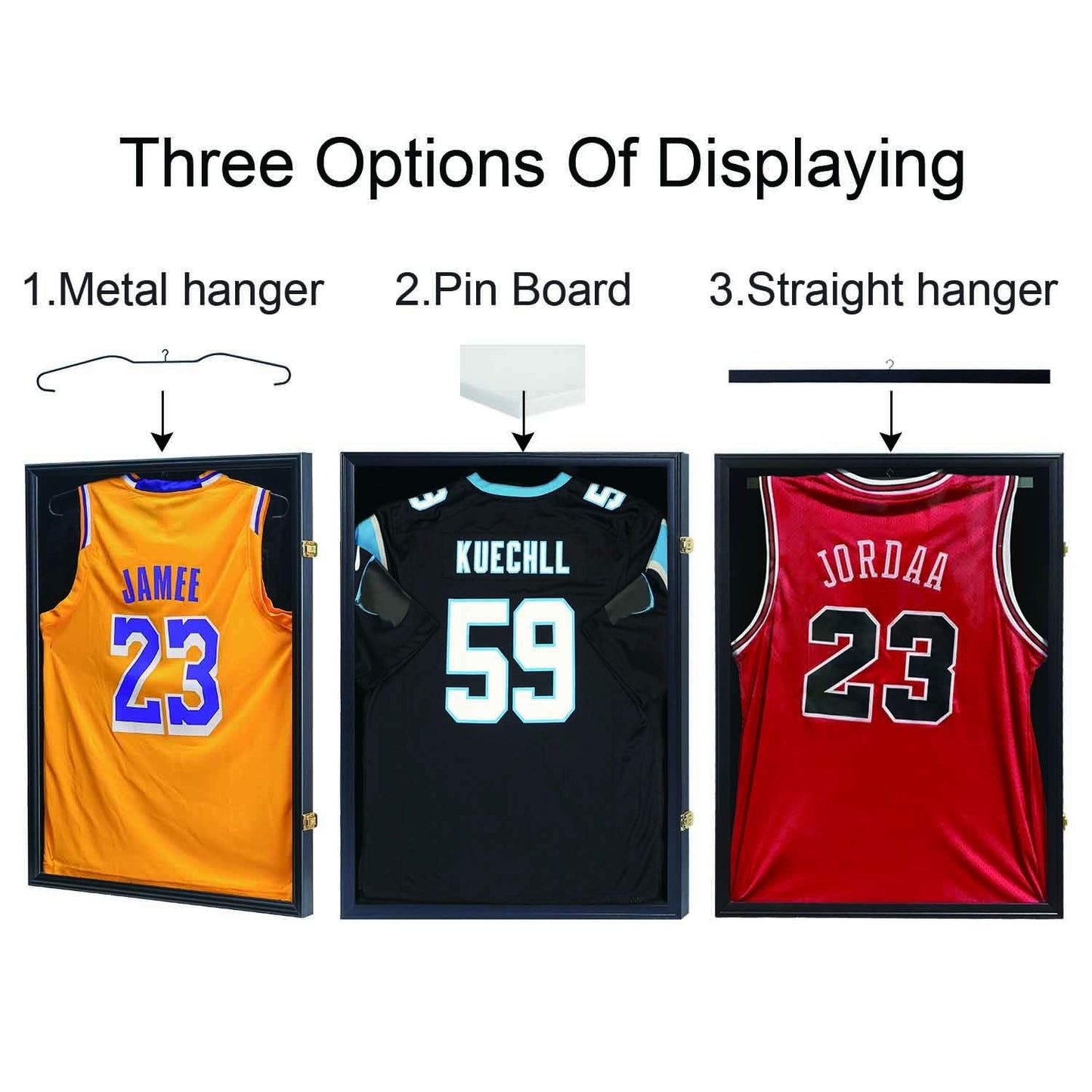 IHEIPYE Jersey Frame Display Case 2 Pack - Large Sport Jersey Shadow Box with UV Protection Acrylic for Baseball, Basketball, Football, Soccer, Hockey, Shirt and Uniform
