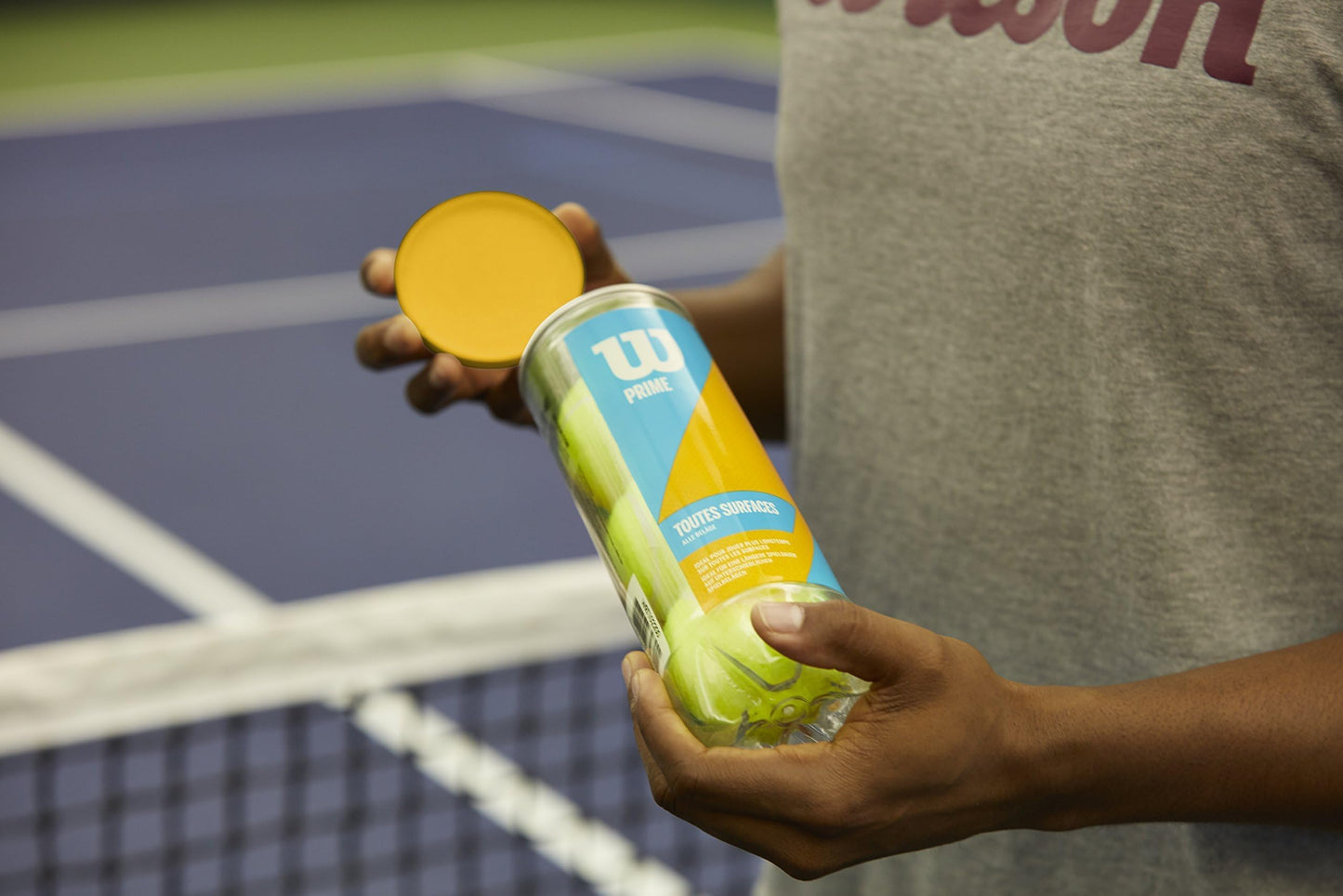 Wilson Profile All Court Tennis Balls - Yellow, 3 Ball Can