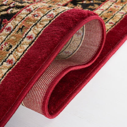 SAFAVIEH Area Rug 8x10 - Lyndhurst Collection - Large - Red & Black, Traditional Oriental Design, Non-Shedding & Easy to Clean, Ideal for Living Room, Bedroom, Dining Space (LNH331B)