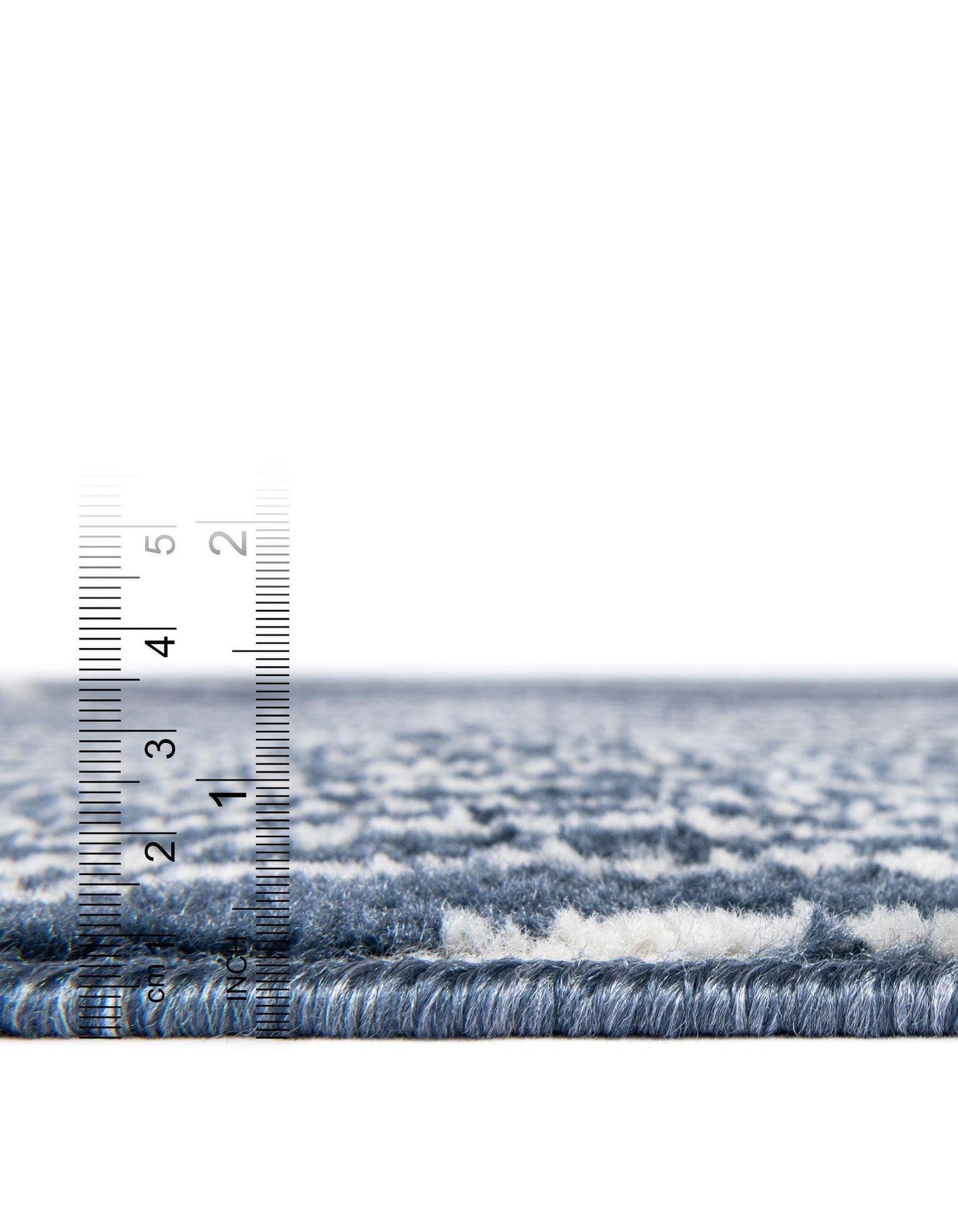 Rugs.com - Oslo Rug – 8 Ft Square Blue Easy-Clean Area Rug – Modern Geometric Pattern, Ideal for Living Rooms, Bedrooms, and Home Offices