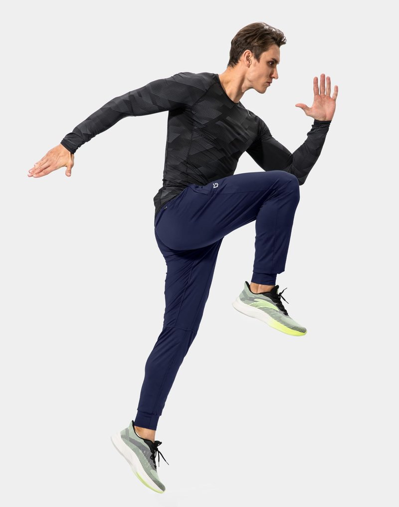 G Gradual Men's Sweatpants with Zipper Pockets Athletic Pants Traning Track Pants Joggers for Men Soccer, Running, Workout(Navy,XS)