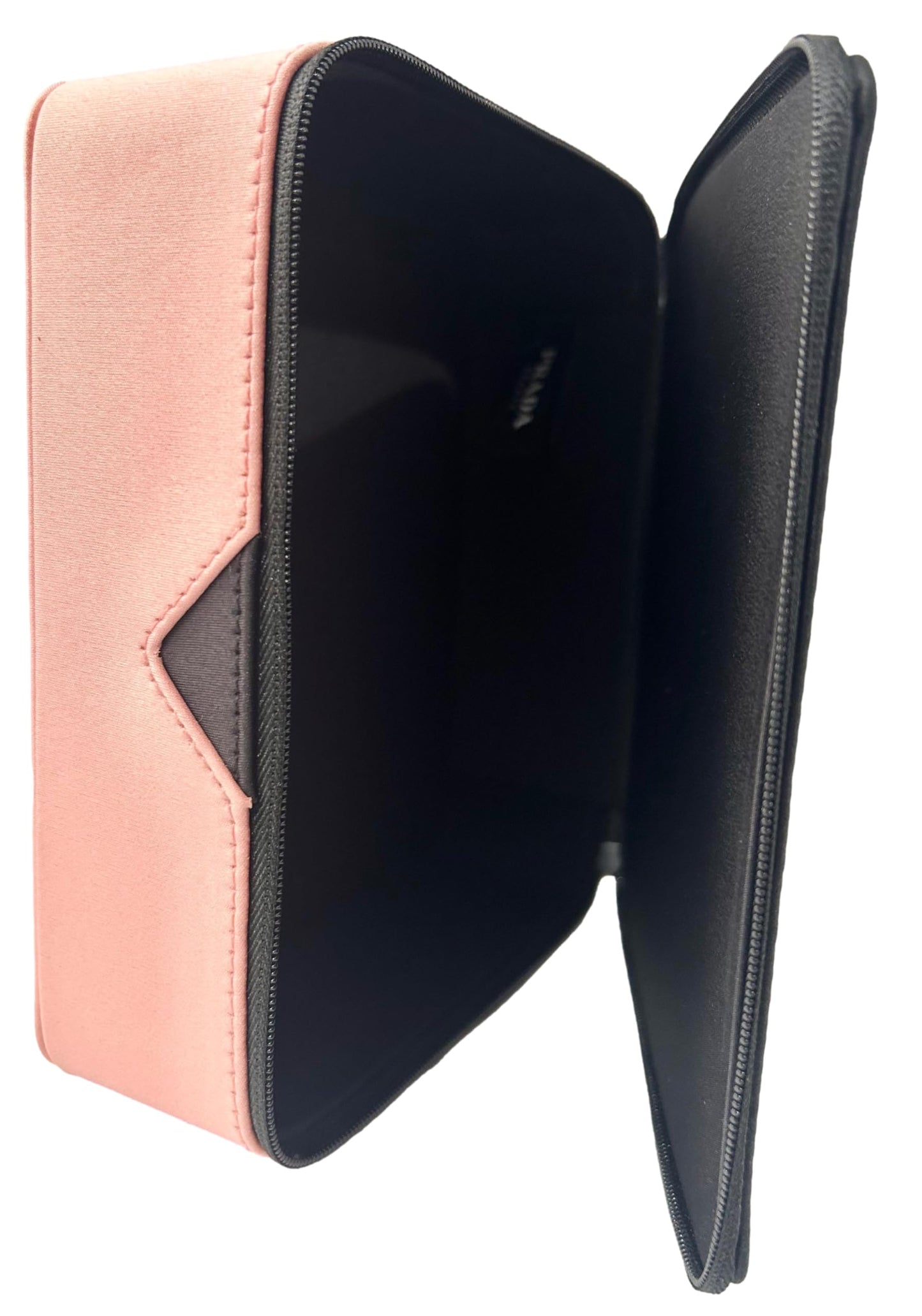 Prada Black Pink Train Case Beauty Fragrance Paradoxe Cosmetic Pouch Makeup Bag (EMPTY MAKEUP BAG) - Approx MEDIUM 7L x 6H x 2.5W - 0697