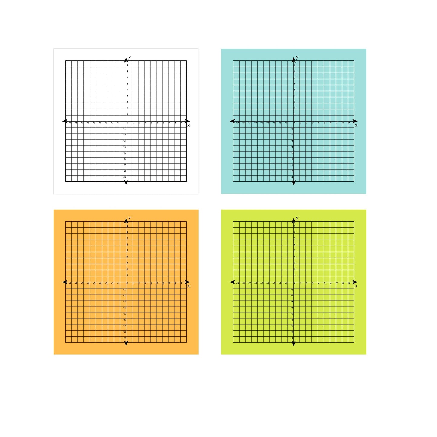 Graph Sticky Notes 3x3 Inch Grid Sticky Notes Math Supply Coordinate Plane Sticky Notes for Math Class Office School Supplies,8 Pads