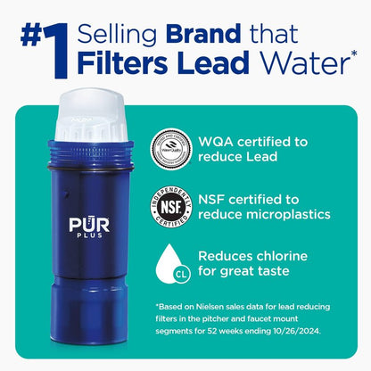 PUR Plus Water Filter Replacement for Pitchers & Dispensers, 6-Month Supply, Blue (PPF951K3), 3 Count (Pack of 4)