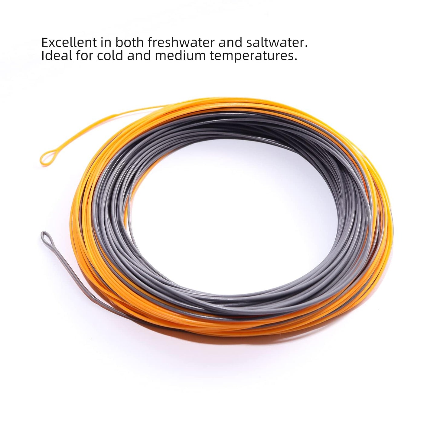ANGLER DREAM Orange Gray Fly Line 90FT Weight Forward Floating 8WT Fly Fishing Line