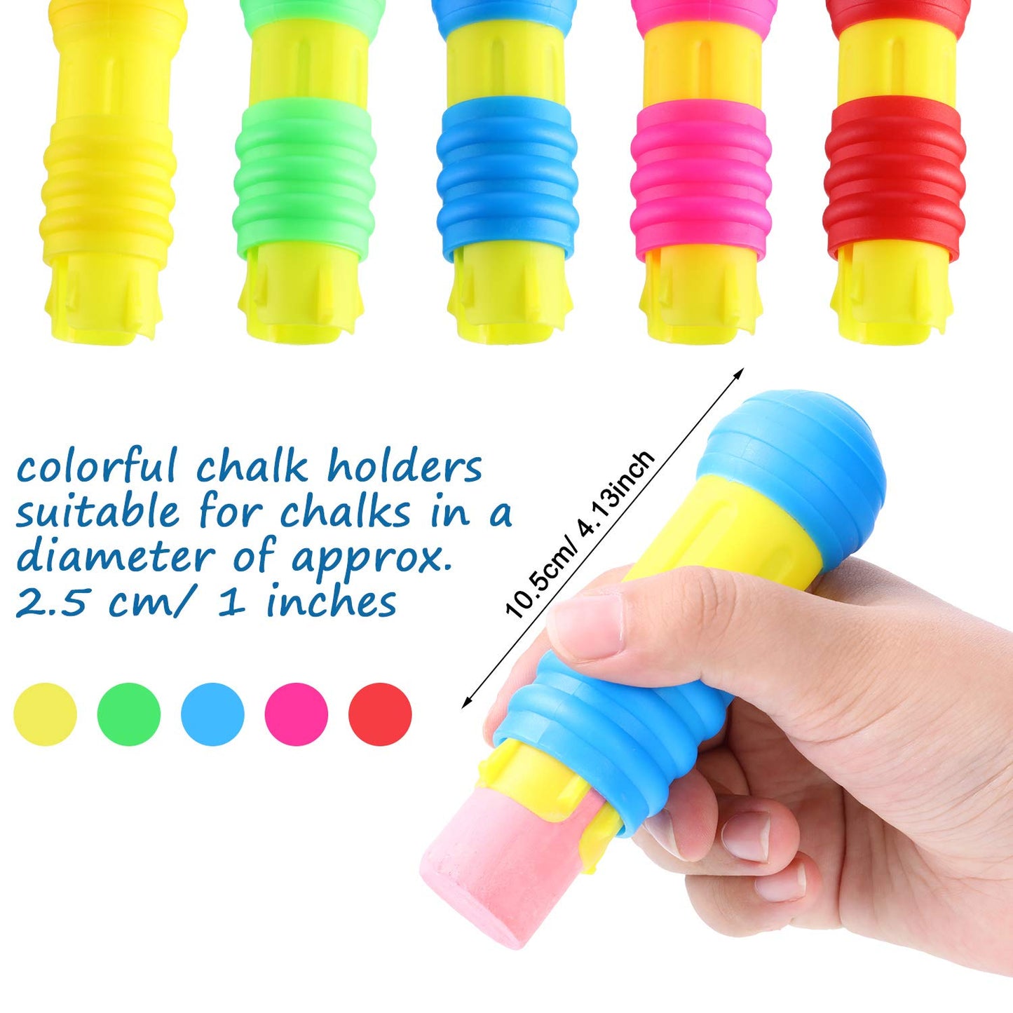 Outus 10 Pieces Railroad Chalk Holder Plastic Adjustable Chalk Clip for Teachers Office